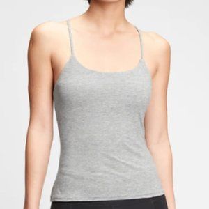 NWT Gap Brushed Tech Jersey Tank Lt Gray XL
